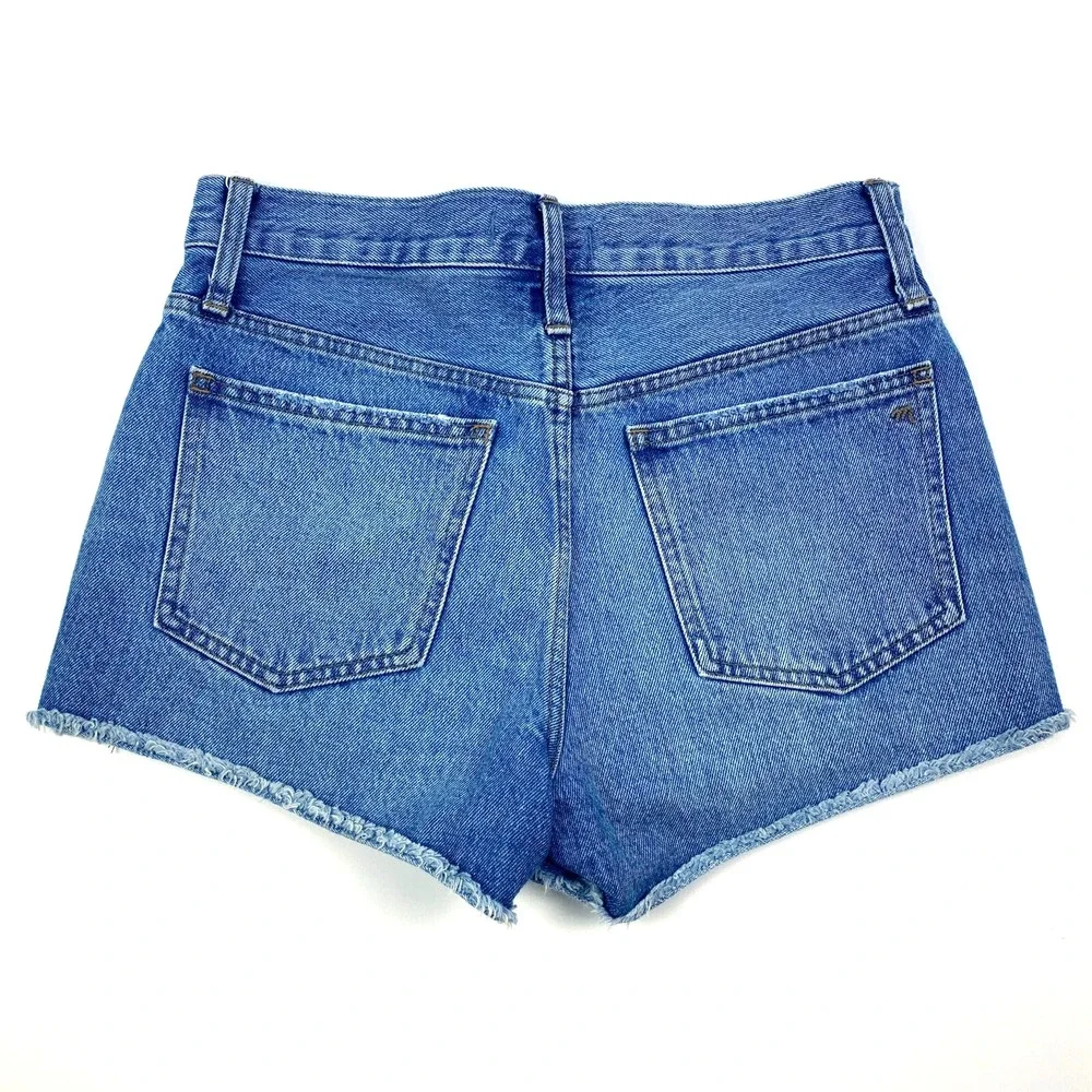 Madewell Womens Sz 24 Relaxed Denim Shorts‎ Homecrest Wash Ripped Edition Button
